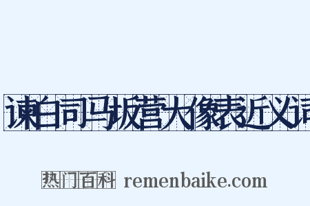 谏白司马坂营大像表近义词是什么意思的图片